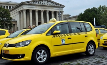 Taxi Drivers Demonstrate in Budapest
