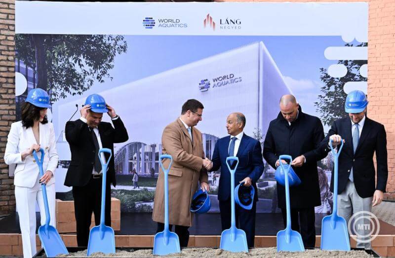 Cornerstone of World Aquatics Headquarters Laid in Budapest