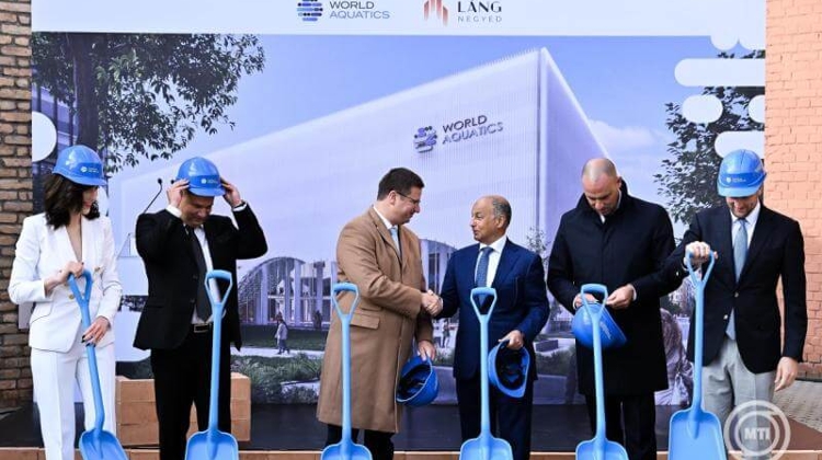 Cornerstone of World Aquatics Headquarters Laid in Budapest Cornerstone of World Aquatics Headquarters Laid in Budapest