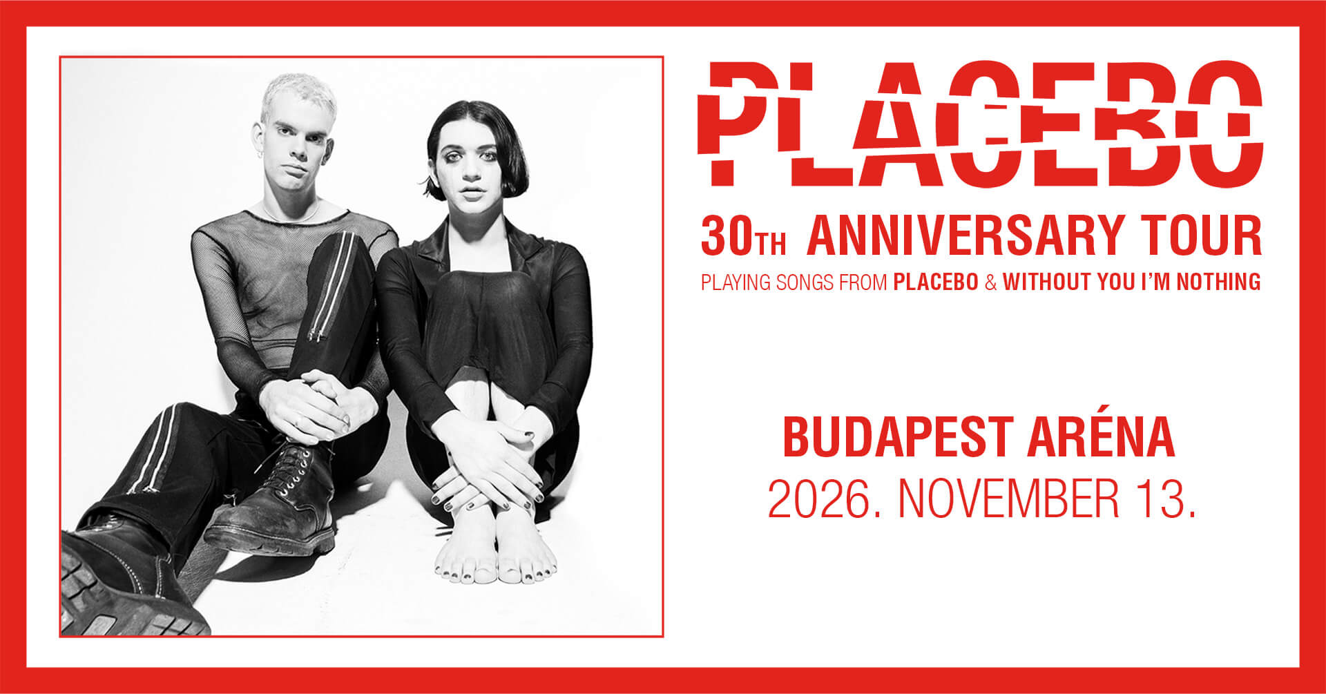 Placebo 30th Anniversary Tour, Budapest, 13 November