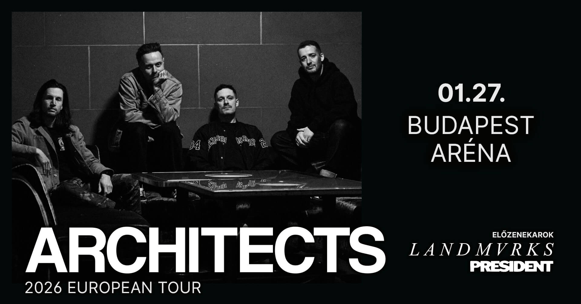 Architects Ready for Their First Arena Show in Budapest on 27 January