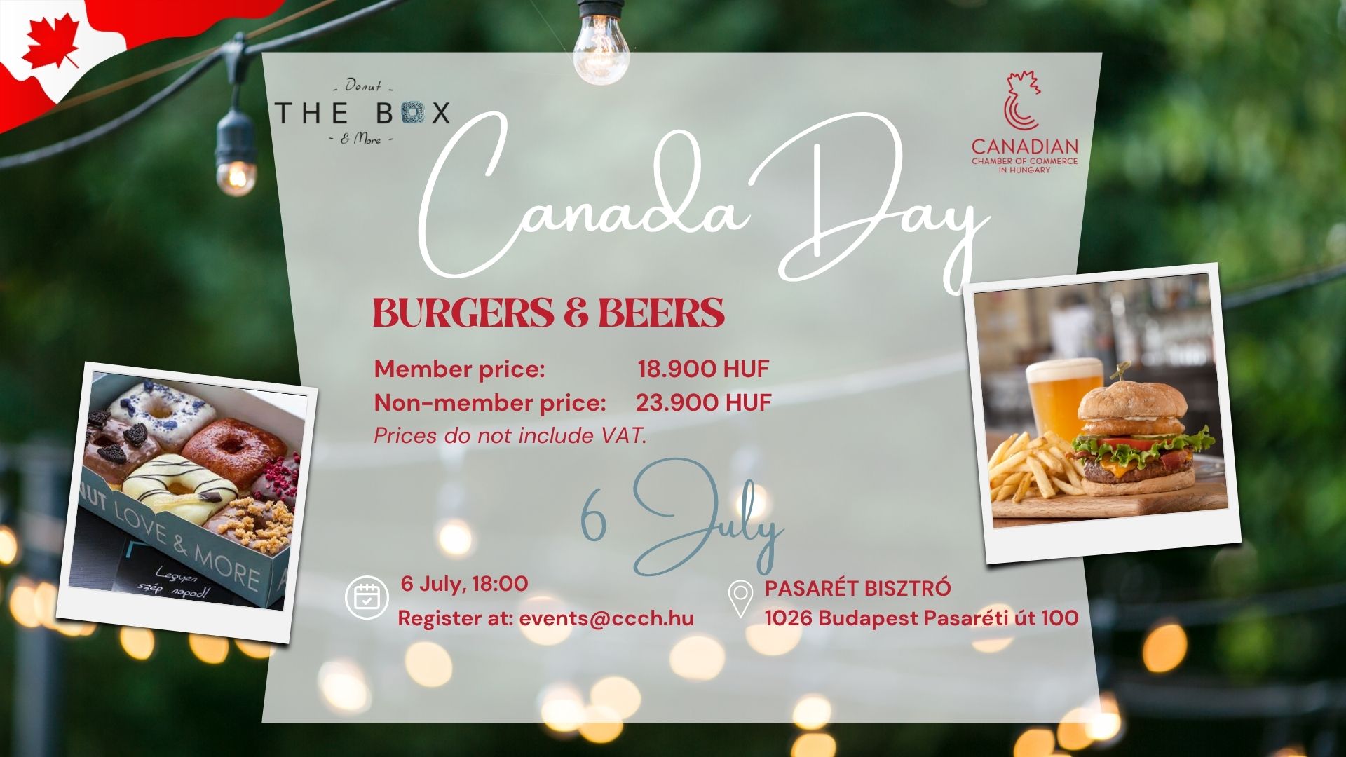 Canada Day, Pasarét Bisztró Budapest, 6 July