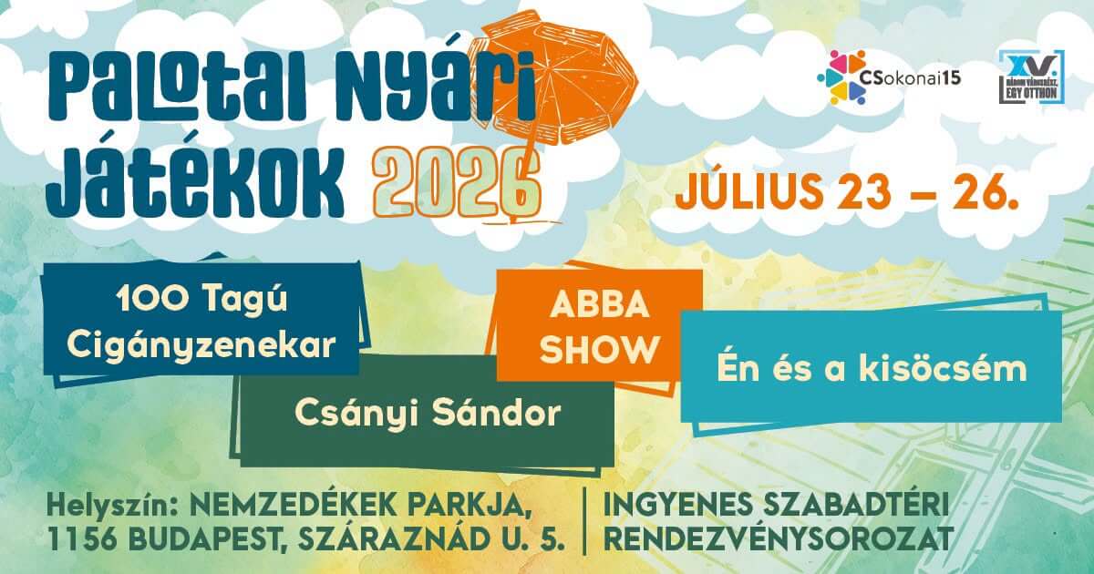 Free Festival: Palotai Summer Games in Budapest, 23 - 26 July