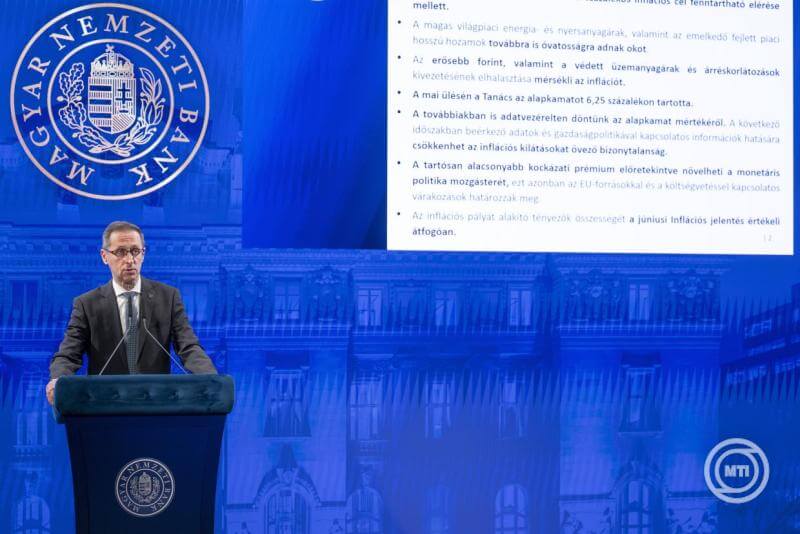 Central Bank Base Rate in Hungary Kept Unchanged at 6.25%