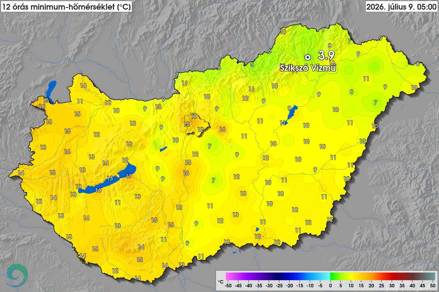 Record Low Morning Temperature in Hungary Recorded this July