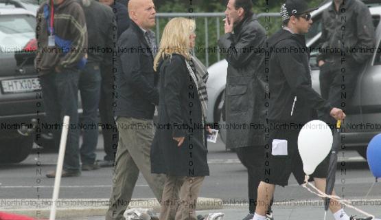 Bruce Willis Still Filming In Budapest, June  2012
