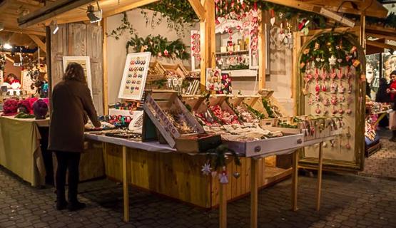 Christmas Fair At Vörösmarty Square In Budapest