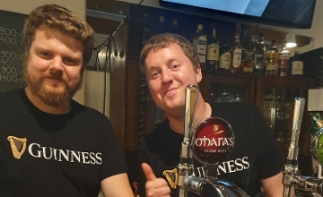 Tim Helmick & Brian Tuohy, Owners Of Davy Byrne's Pub In Downtown Budapest Tim Helmick & Brian Tuohy, Owners Of Davy Byrne's Pub In Downtown Budapest