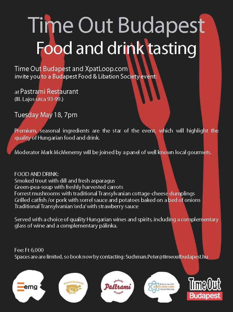 Invitation: Food & Libation Event, Pastrami, 18 May