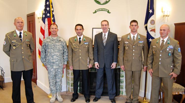U.S. Deputy Chief Of Mission Levine Presents Awards To Hungarian Soldiers