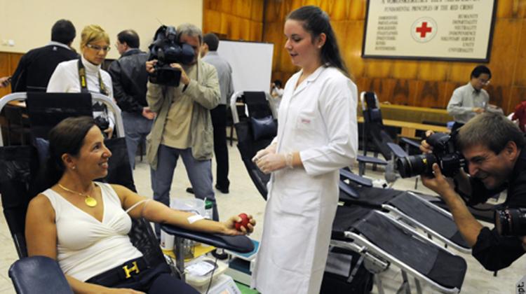 Giving Blood In Budapest To Commemorate The Anniversary Of 9/11