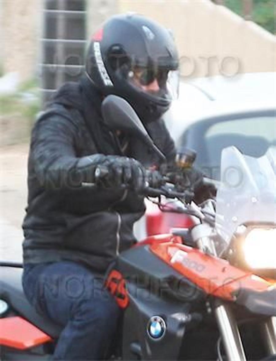 New Photos: Brad Pitt On Moterbike In Budapest