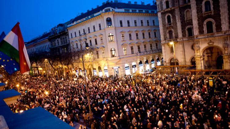 Government Supporters Stage One Of The Largest Ever Demonstrations In Hungary