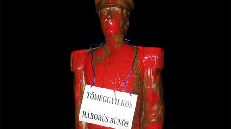 Lawyer Pours Paint On Horthy Statue In Hungary