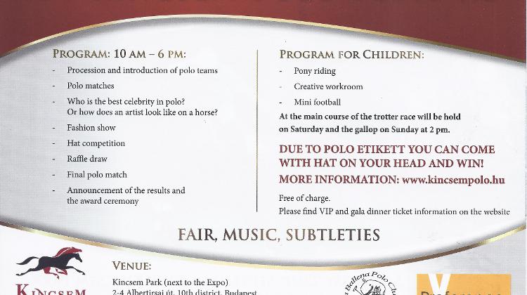 Updated: Kincsem Polo Festival, Budapest - Cancelled