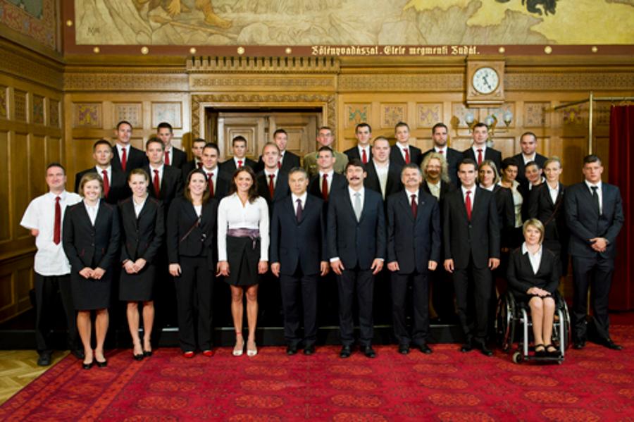 Hungarian Olympians Honoured in the Parliament Building