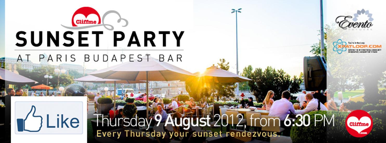 Invitation: Sunset Party At Paris Budapest Bar, Every Thursday