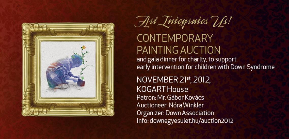 'Art Integrates Us’ Auction, Kogart House Budapest, 21 November