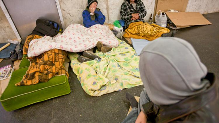 Homeless Return To Underpasses In Budapest