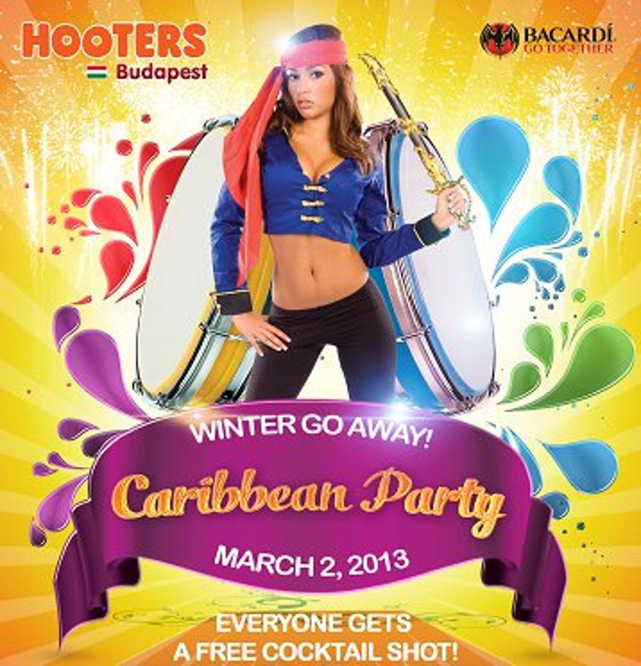 Invitation: Caribbean Party, Hooters Budapest, 2 March