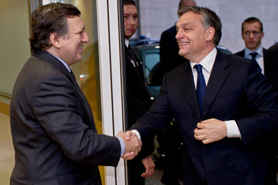 Hungary's  PM Met  President Of The European Commission