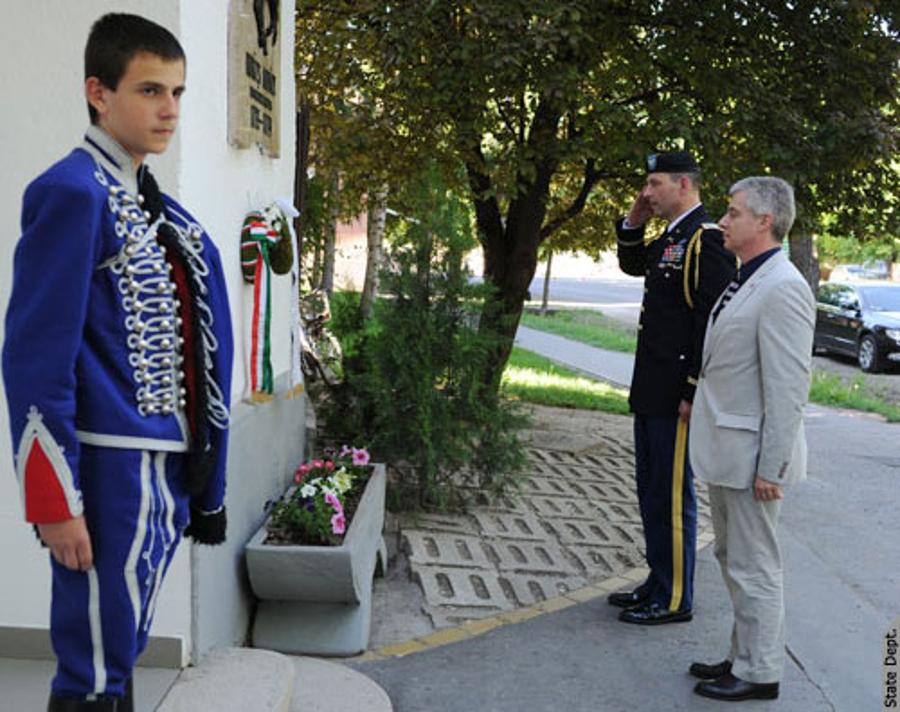 U.S. Embassy Representatives Attend Mihaly Kovats Memorial Ceremony In Hungary