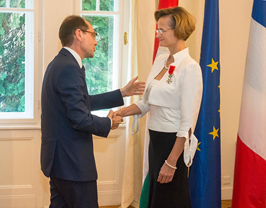 Hungary's Minister Of State Enikő Győri Awarded The French Légion D’Honneur