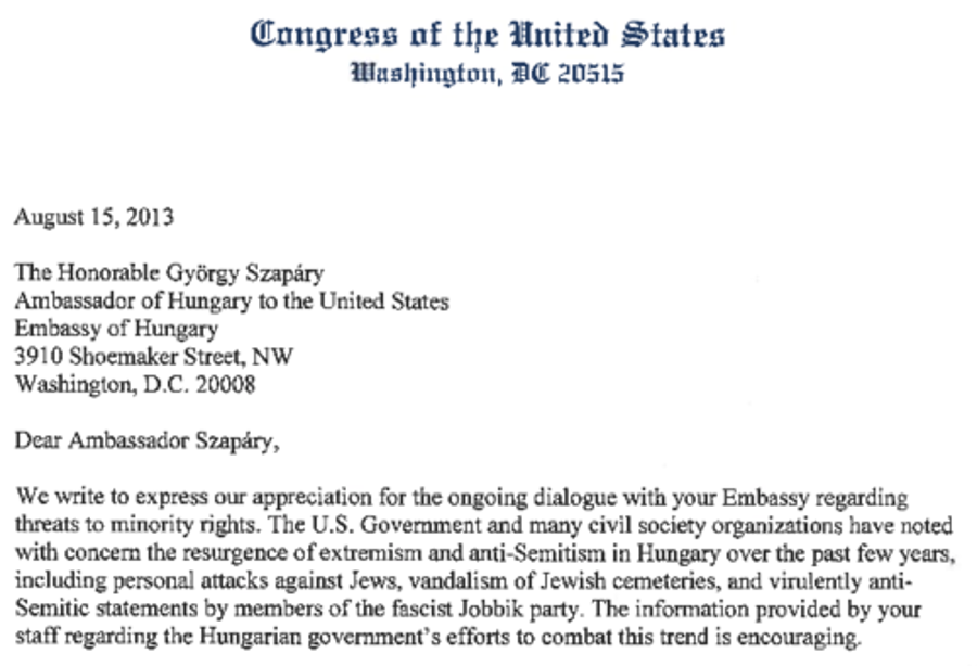 Members Of US Congress To Hungary: Government’s Efforts To Combat Extremism Are “Encouraging”