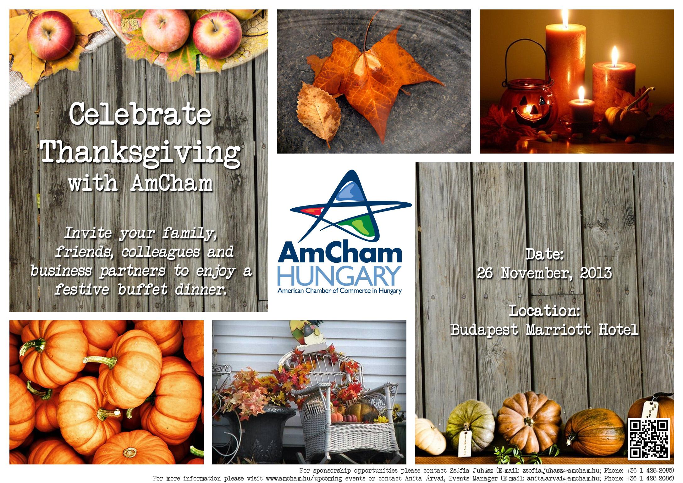 Invitation: AmCham Annual Family Thanksgiving Dinner, Budapest,  26 November
