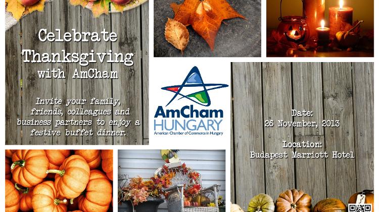 Invitation: AmCham Annual Family Thanksgiving Dinner, Budapest,  26 November