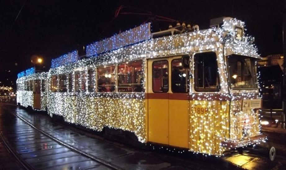 Budapest Trams Bring Christmas Cheer