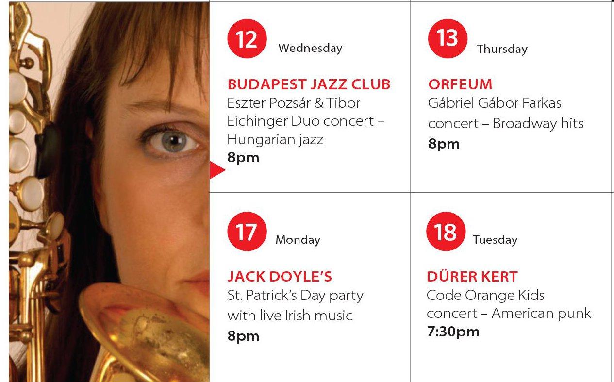 Budapest Nightlife Events, March 2014