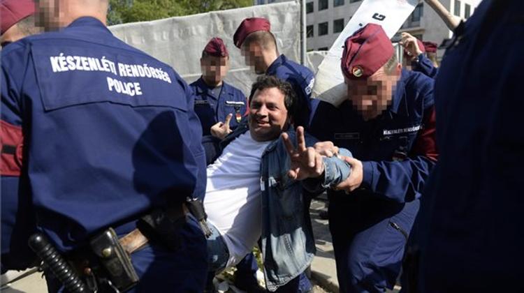 Protesters Removed From WWII Monument Construction Site In Budapest