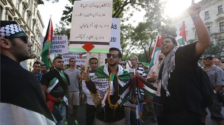 Palestinians Hold Demo Against Israel Gaza Operation In Hungary