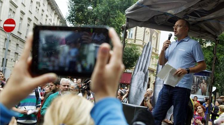 Protest In Budapest Against Govt Policies Concerning Civil Groups