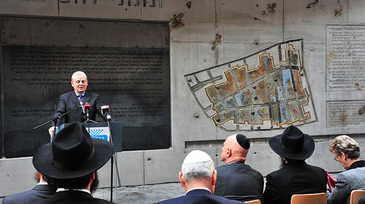 Inauguration Of  Memorial Wall Remembering Ghetto In Budapest