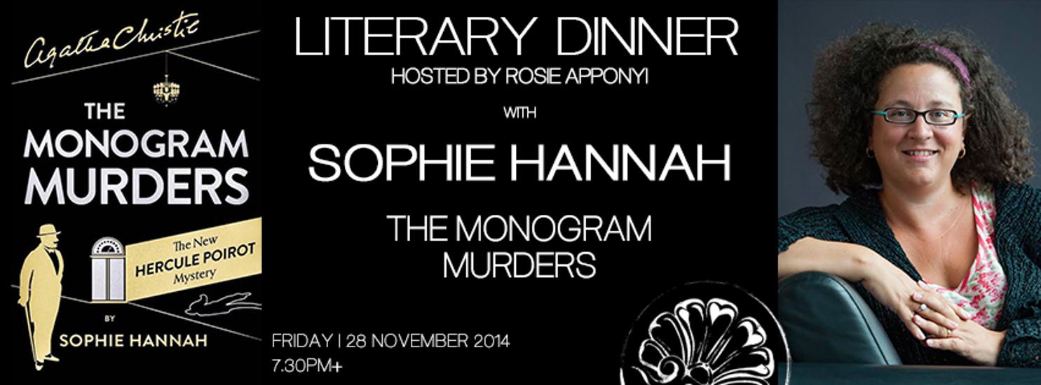 Literary Dinner With Sophie Hannah @ Bródy Studios Budapest, 28 November