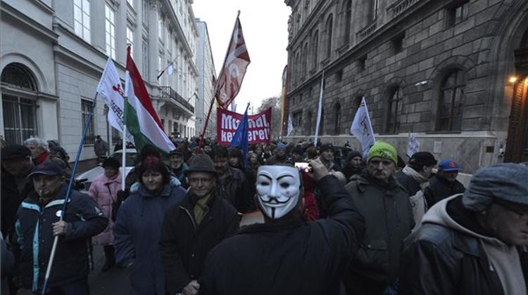 Demo In Budapest Against 2015 Budget