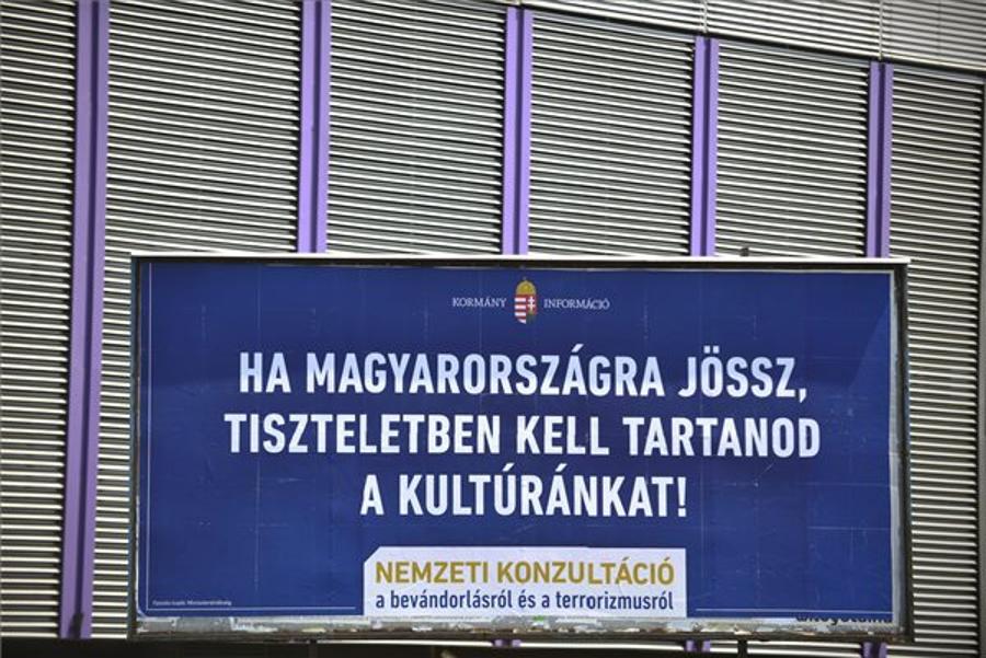 Hungary’s PM Claims Anti-Migrant Billboards “Discourage Human Trafficking”