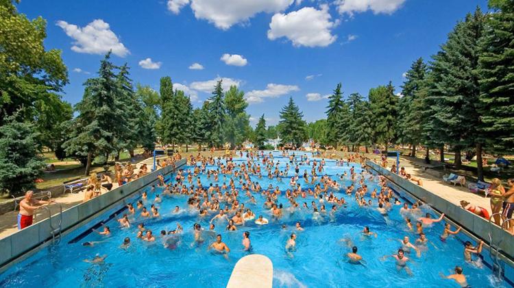 Residents Of Budapest Seek Refuge From Heat Wave In Baths