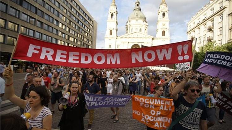 Demonstration Against Border Fence Held By Basilica