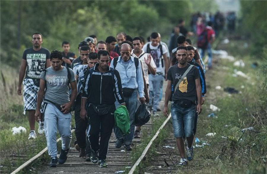 Refugees Flow Through Hungarian Border Towards Szeged