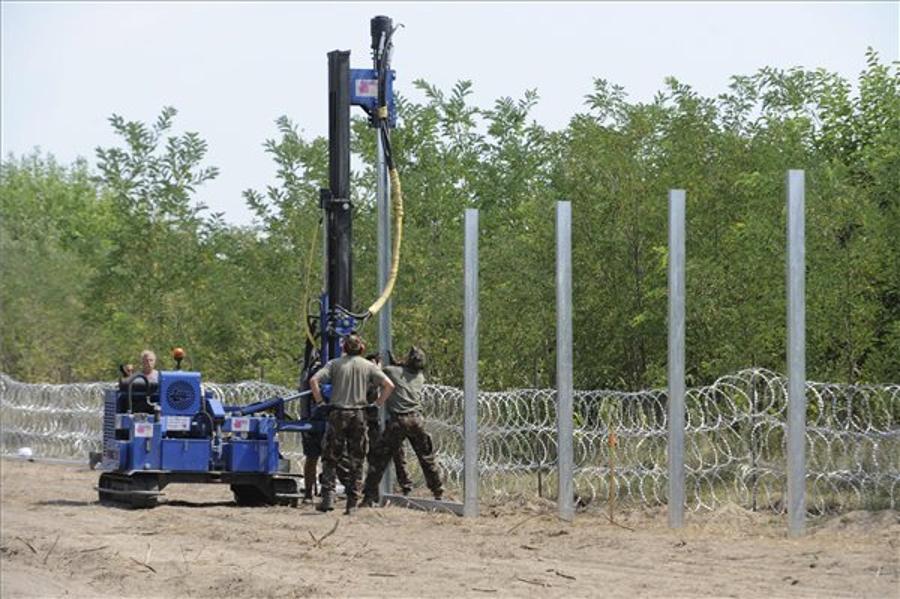 Border Fence Between Ásotthalom And Tiszasziget In Hungary Soon Ready