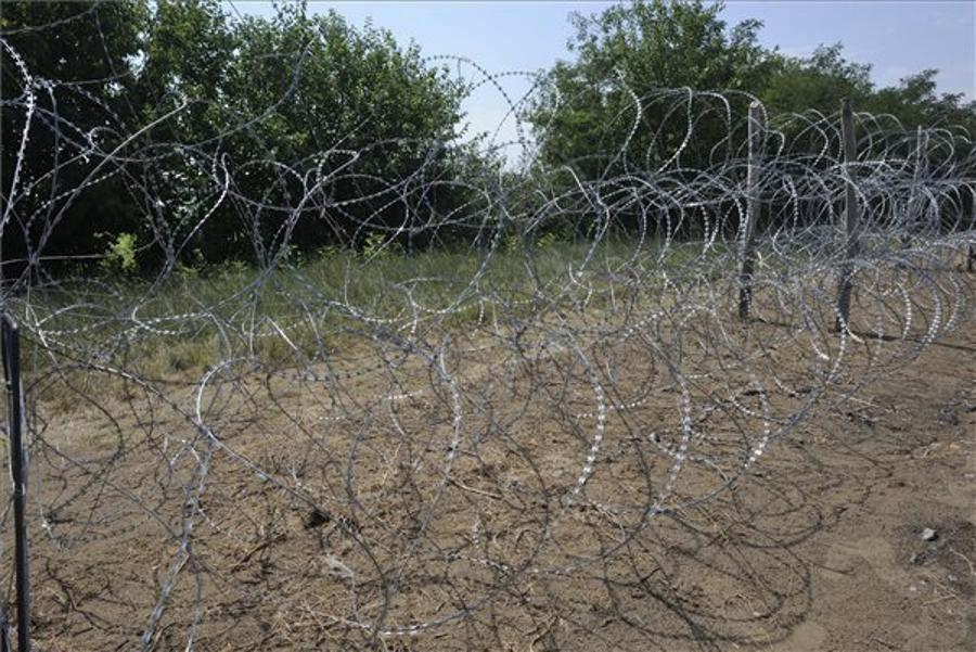 Hungarian Prisoners Make Supporting Structures For Border Fence