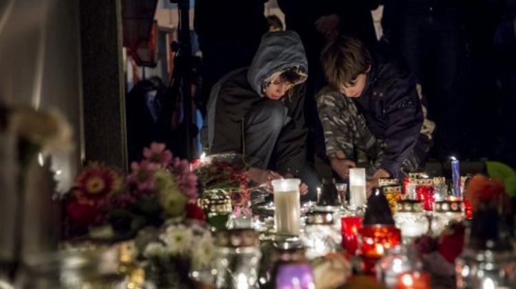 Masses Of Mourners At Budapest French Institute
