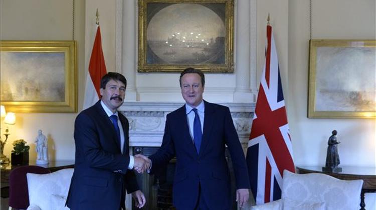 Hungarian President Áder Meets Britain’s Cameron