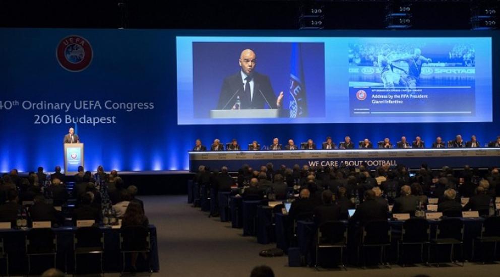 European Football Chiefs Gather In Budapest As UEFA Holds Congress In Hungary