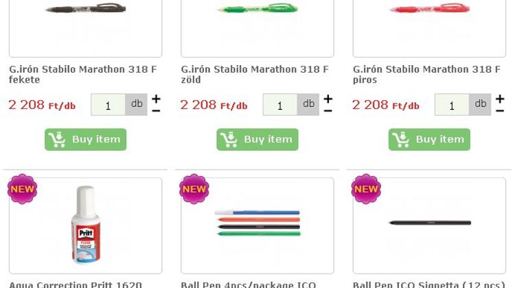 Office Supplies From Pagony Közért In Budapest