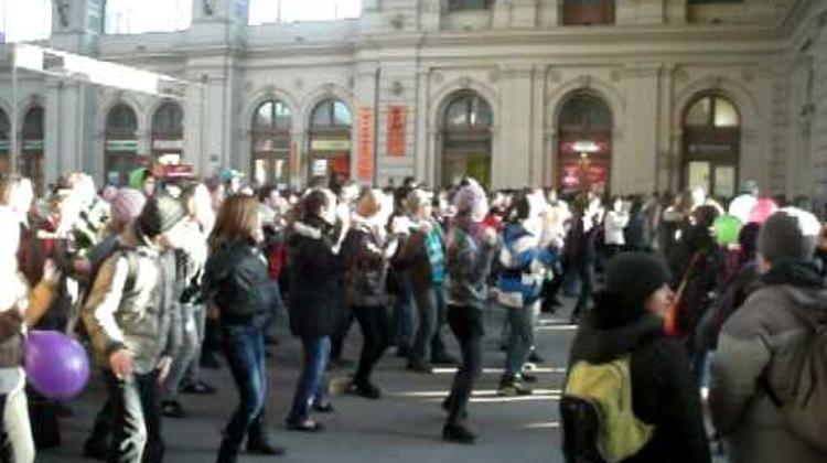 Flash Mobs In Budapest One Year After Migrant Fence Went Up