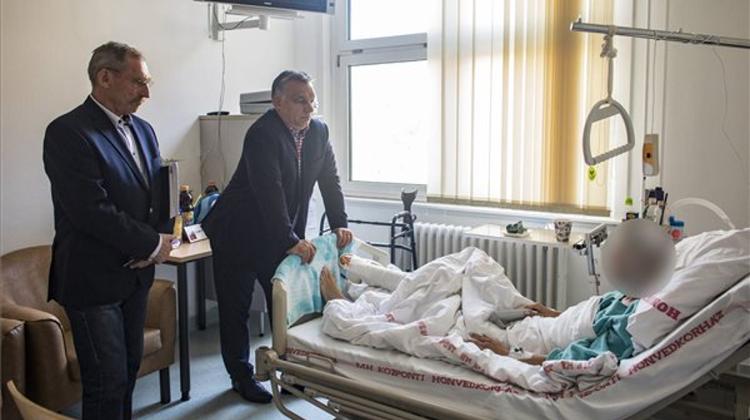 Prime Minister Visits Victims Of Budapest Blast